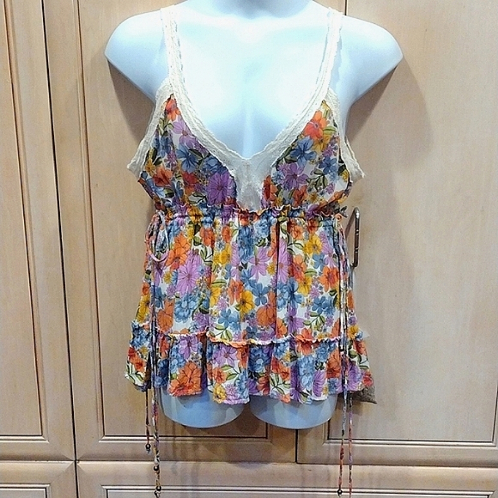 Angie Plus Size Boho Adjustable Tank Top